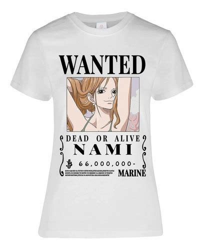 Blusa Cartel Wanted Nami Robin One Piece Recompensa RETROMANIA MÉXICO