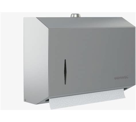 Genwec Paper Towel Dispenser Small Size Stainless Steel Brushed