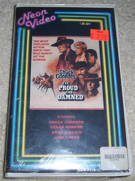 The Proud And Damned Vhs Video Chuck Connors Cesar Romero Aron Kincaid