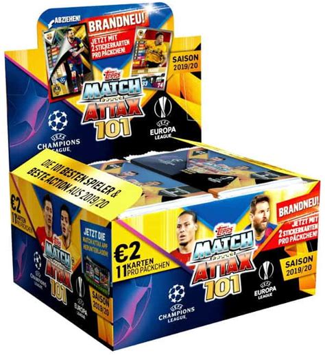 Topps Match Attax 101 201920 Box With 24 Packets Stickerpoint