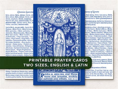 Litany Of The Blessed Virgin Mary Loreto Printable Traditional Catholic