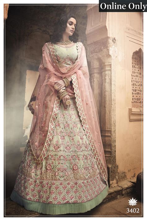 Pista Color Wedding Wear Semi Stitched Lehenga Choli My Shoppy Ladies Wear