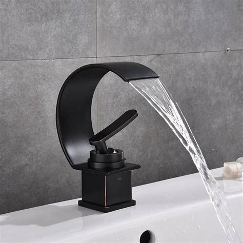 Luxury Newly Basin Faucet Brass Waterfall Spout Bathroom Faucets Hot Cold Mixer Tap Waterfall