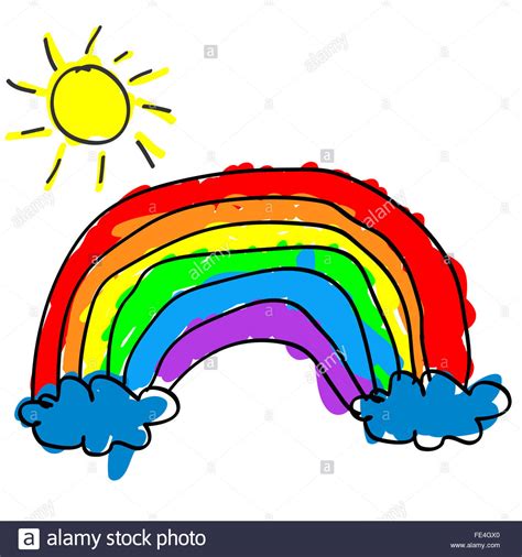 Kids Drawing Rainbow at GetDrawings | Free download