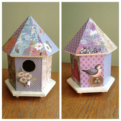 Mod Podge Bird House Birdhouse Craft Mod Podge Crafts Bird House