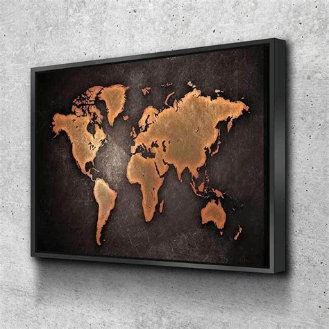 Rustic World Map Canvas Set - Canvas Freaks