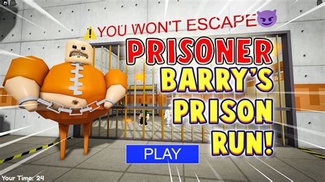 New Prisoner Barrys Prison Run 🤣💀 Roblox First Person Obby Escape