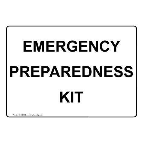 Industrial Notices First Aid Sign Emergency Preparedness Kit