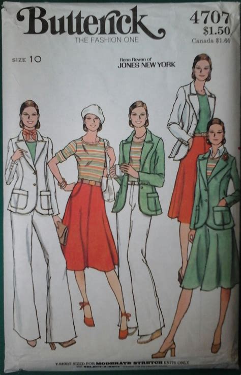 Ff Butterick Jones New York Jacket Top Skirt And Pants Pattern