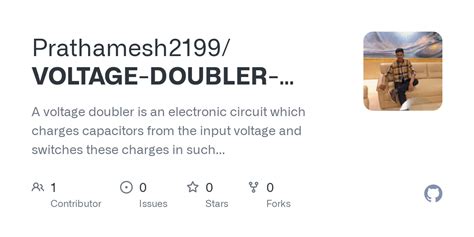 GitHub - Prathamesh2199/VOLTAGE-DOUBLER-CIRCUIT-: A voltage doubler is an electronic circuit ...