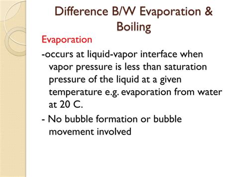 Evaporation Vs Boiling Key Differences Ppt