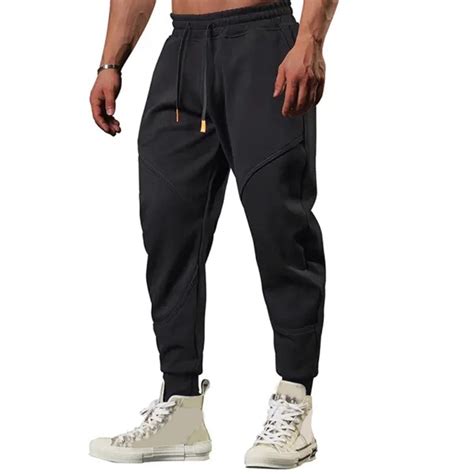 Mens Sweatpants Straight Fit Jogger Pant Summer Elastic Waist Drawstring Cargo Pant Trousers