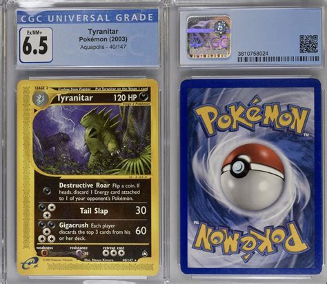 Tyranitar Pokemon Aquapolis Cgc Ebay