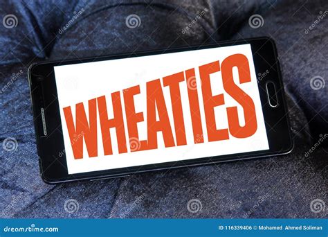 Wheaties brand logo editorial photo. Image of motto - 116339406