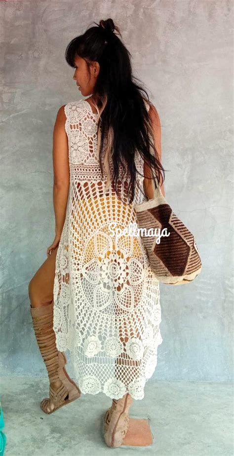 Boho High Low Lace Long Tophigh Low Lace Crop Toplace Bikini Etsy