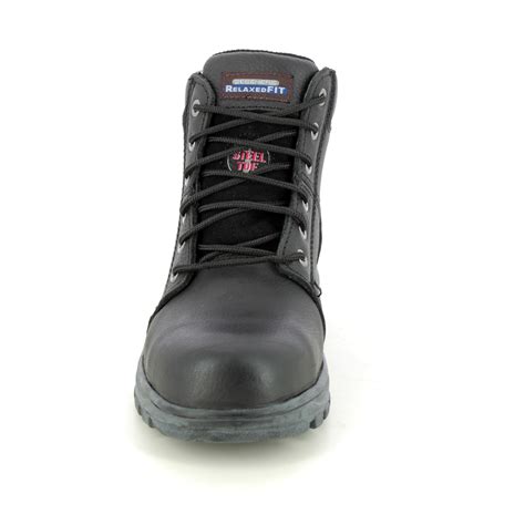 Skechers Safety Work Boot Steel Toe Blk Black Mens Boots 77009ec