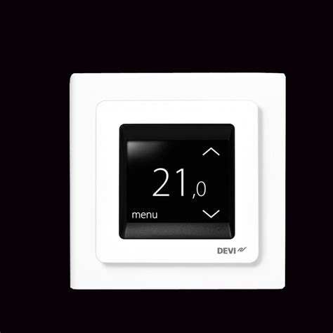 DEVIreg Touch screen programmable thermostat with design frame,