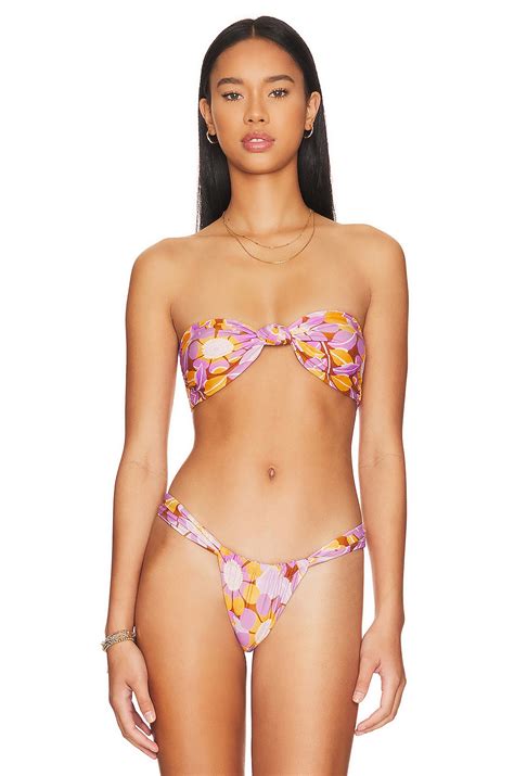 Stone Fox Swim Lele Bikini Top In Retro Bloom REVOLVE