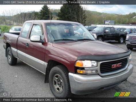 Dark Toreador Red Metallic 2000 Gmc Sierra 1500 Sl Extended Cab 4x4