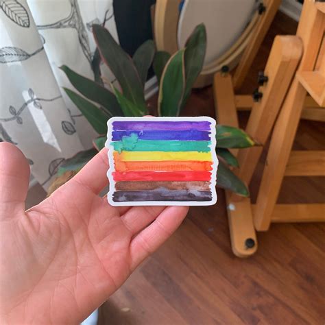 Lgbtq Pride Flag Sticker Lgbt Stickers Rainbow Flag Gay Etsy