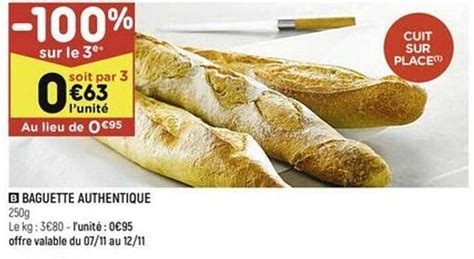 Promo Baguette Authentique Chez Leader Price Icatalogue Fr