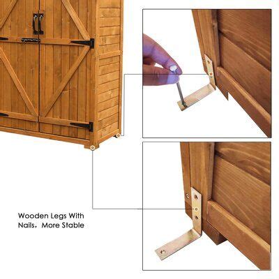 MCombo Outdoor 3 Ft W X 2 Ft D Solid Wood Lean To Storage Shed