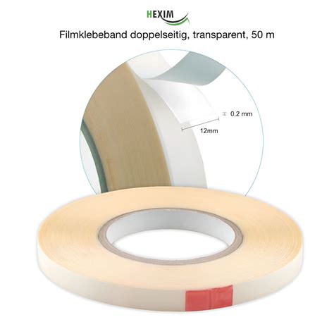 Hexim M Klebeband Doppelseitig Transparent Wei Schaumklebeband