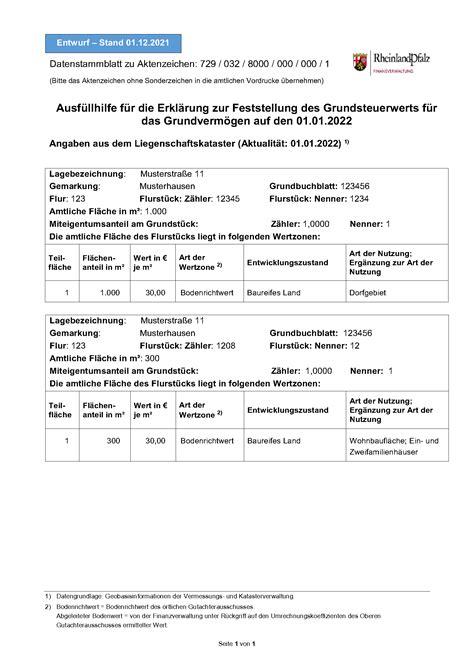 Grundsteuer Rlp Formular