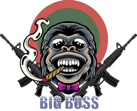 Big boss monkey vector illustration 23523853 Vector Art at Vecteezy