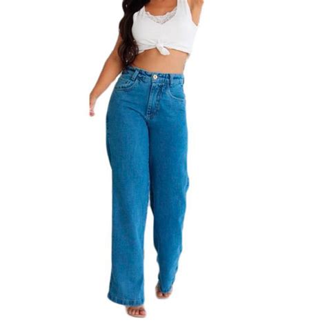 Cal A Jeans Wide Leg Lisa Basica Pantalona Cintura Alta Useconf