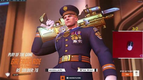 Potg Gale Soldier 76 Top 500 Gameplay Overwatch 2 Season 3 Youtube