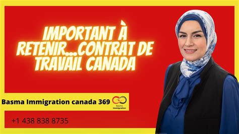 Important Retenir Contrat De Travail Canada Youtube