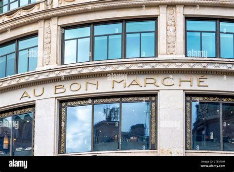 Carved Sign Of Le Bon Marché Le Bon Marché Formerly Called Au Bon