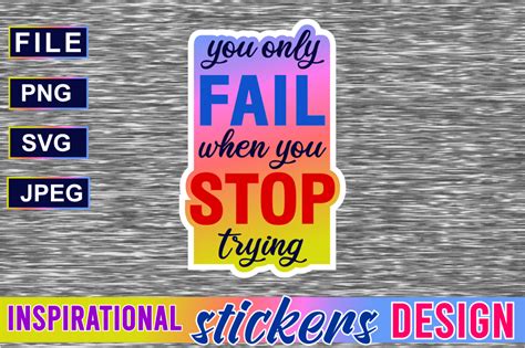 Inspirational Quotes Stickers Svg Graphic By D2putri T Shirt Design