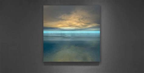 Paul-Émile Rioux - Vision of an Underwater World in Nuances of Grey and Blue - Abstract ...