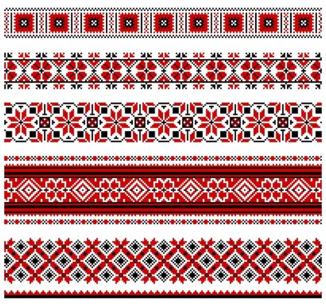 Free Vector Vector Illustration Of Ukrainian Folk Seamless Pattern