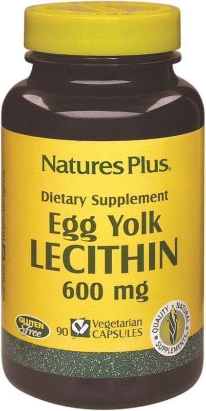 Egg Yolk Lecithin 600 Mg 90 Veggie Caps Nature S Plus