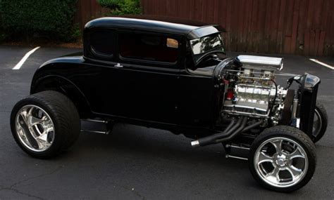 Reduced 1930 Ford Model A Coupe All Steel Body Blown Hot Rod For