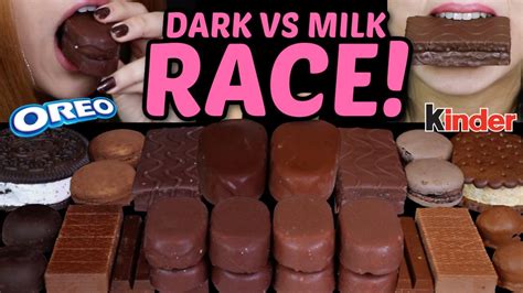 ASMR MILK VS DARK CHOCOLATE RACE TICO ICE CREAM MILKA OREO BALLS