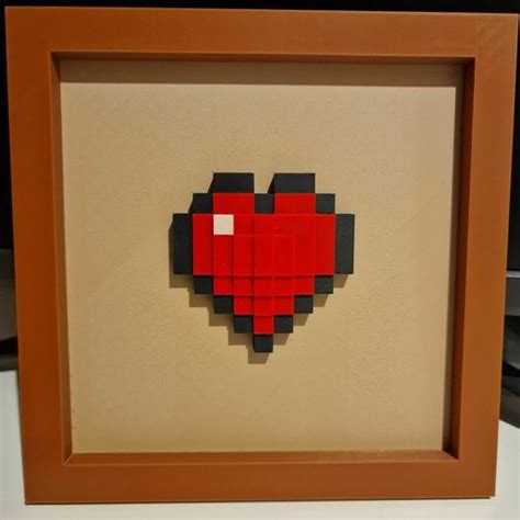 Stl File Minecraft Hearthardcore Heart With Item Frame・3d Printing