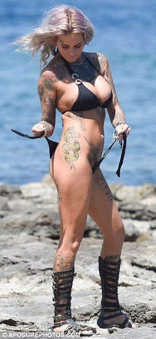 Ex On The Beach S Jemma Lucy Displays Her Tattooed Curves In A Bikini In Ibiza Daily Mail Online