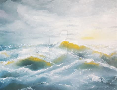 Waves - Oil Painting 2 by THEblackPEA on DeviantArt