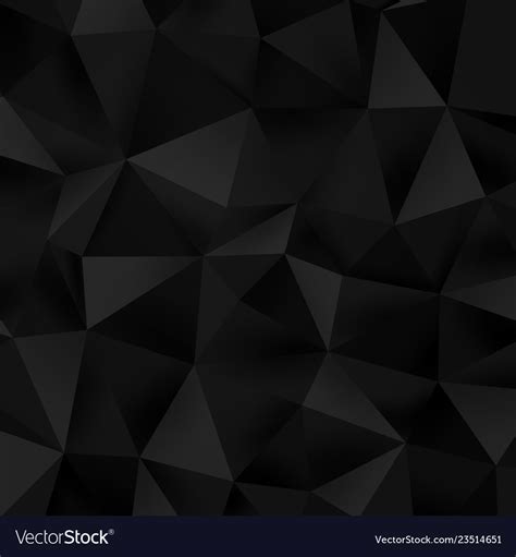 Abstract low poly triangle black texture Vector Image