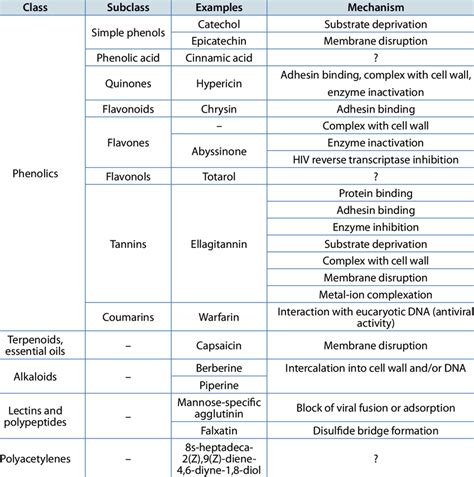 Main Groups Of Plant Compounds With Antimicrobial Activity Download