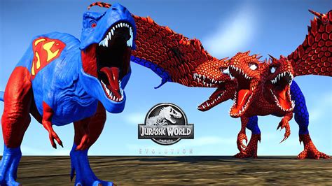 Superman Tyrannosaurus Rex Vs Spider Man Indominus Rex Iron Man King