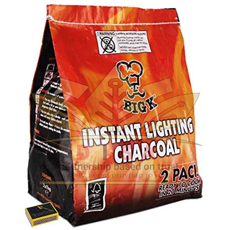 Big K Instant Lighting Charcoal 6x2kg DISA Foods