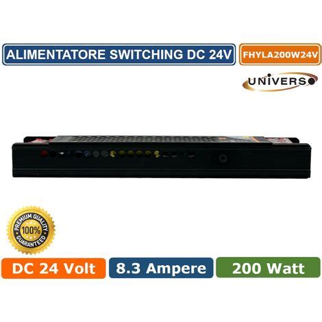 Alimentatore Slim Metallico Stabilizzato Switching Trimmer V V