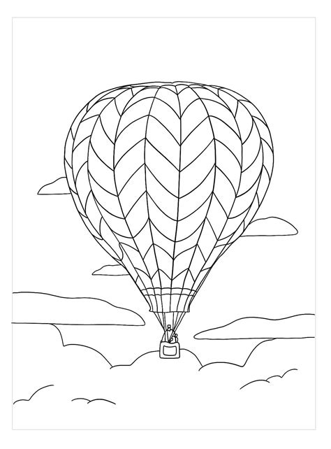 Coloriage Montgolfière Pour les Enfants télécharger et imprimer