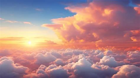 A Sunset And Cloud In The Sky Background, High Resolution, Cloud, Background Background Image ...