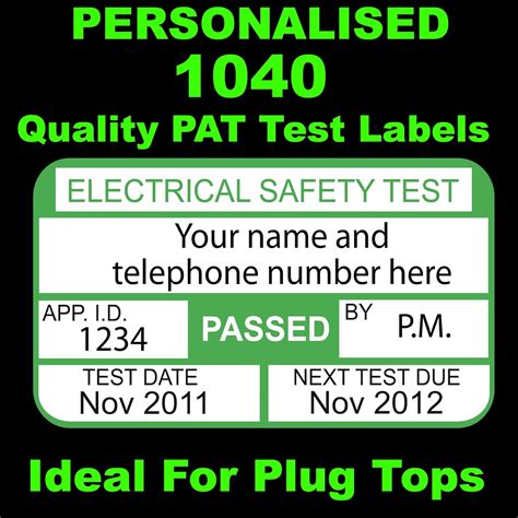 Personalised Pat Test Passed Labels Make Your Business Look Even